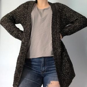 black cardigan